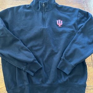 Indiana University Men's Black Half-Zip
